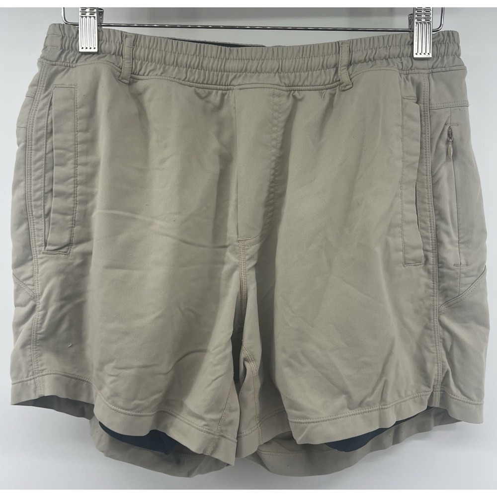 Bird Dogs Boomstick Shorts Medium Short Tan Navy 30 5.5" Inseam Stretch